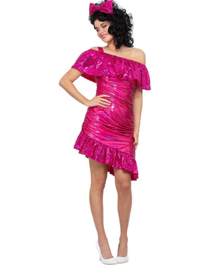 80s Sparkle Cocktail Dress Womens Costume