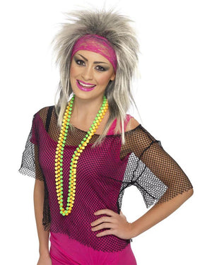 80s Black Fishnet Womens Top