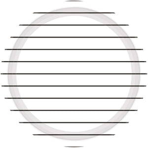 Jet Black Stripes 23cm Round Paper Plates Pack of 8