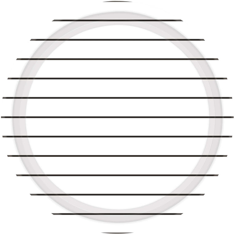 Jet Black Stripes 23cm Round Paper Plates Pack of 8