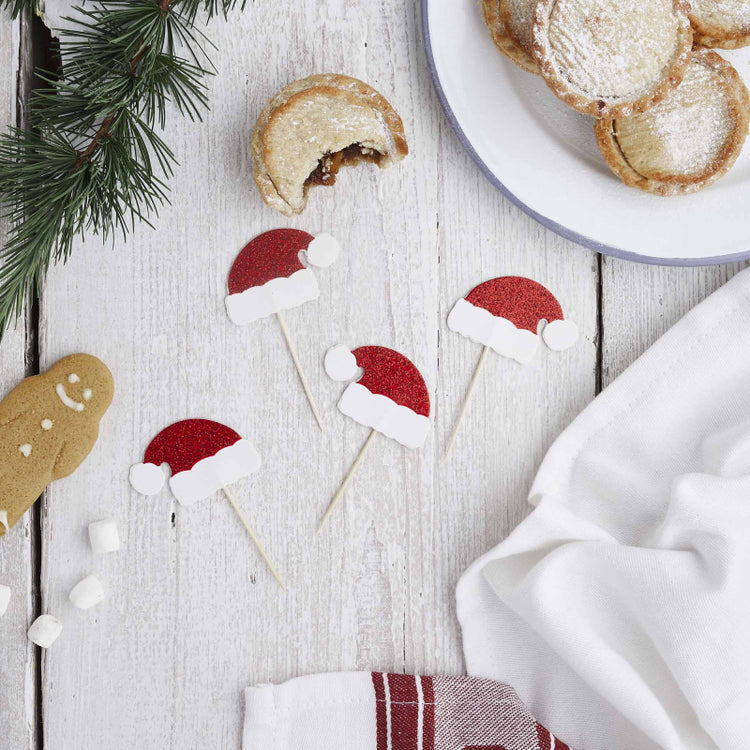 Festive Fun Santa Hat Food Picks