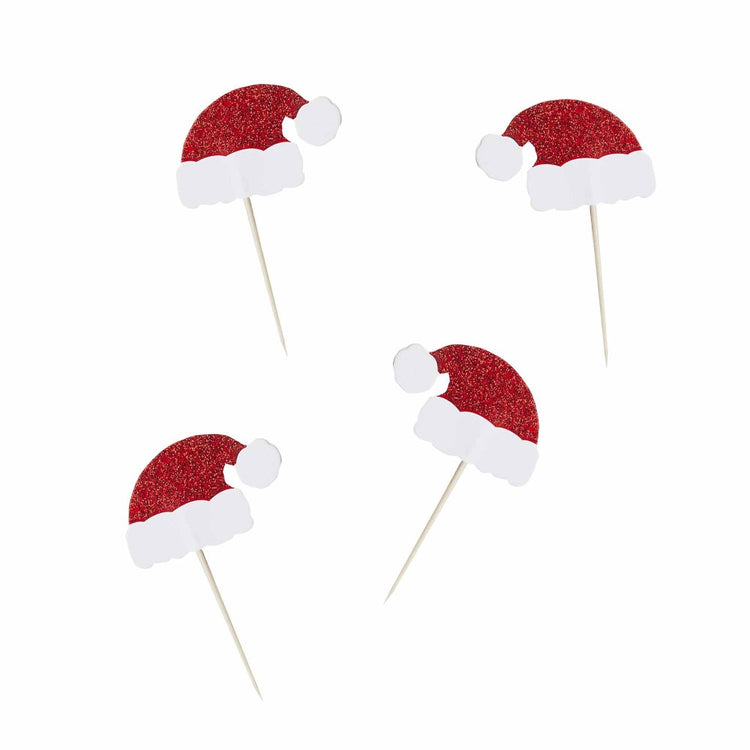 Festive Fun Santa Hat Food Picks