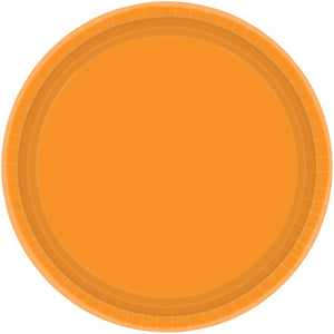Orange 17cm Round Paper Plates Pack of 20