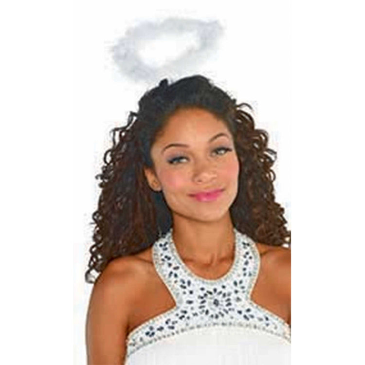 Christmas Fairytale Marabou Feathers Halo White