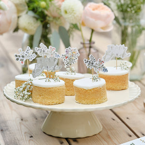 Bridal Bloom Cupcake Toppers