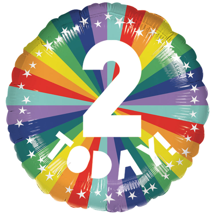 45cm Standard Rainbow 2 Today Foil Balloon