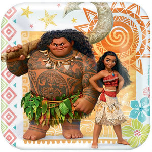 Moana 17cm Square Paper Plates FSC NPC