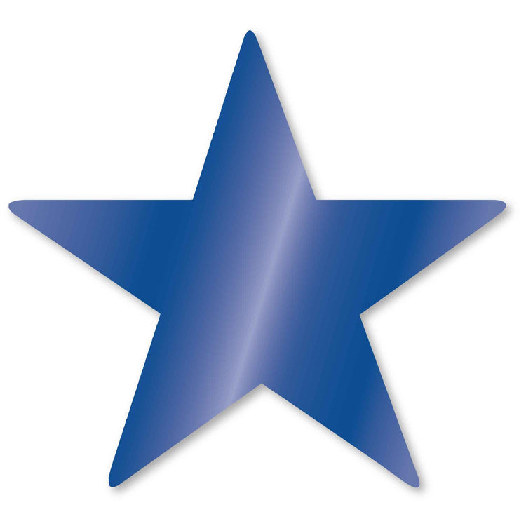 Bright Royal Blue Foil Star Cutouts Pack of 5