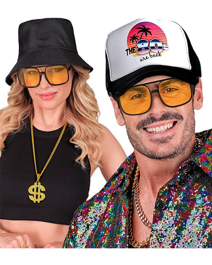 90s Hip Hop Glasses with Yellow Lenses