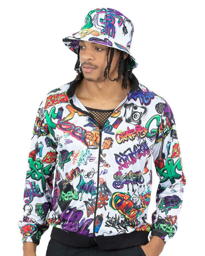 90s Hip Hop Graffiti Adult Jacket