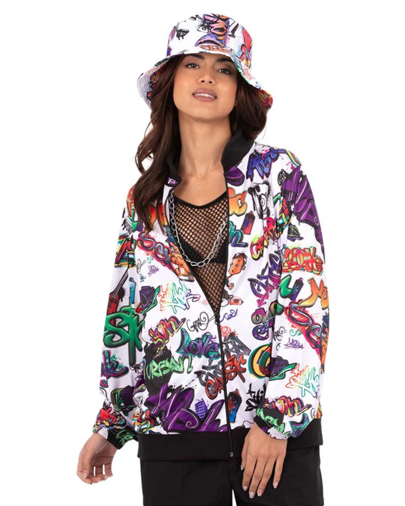 90s Hip Hop Graffiti Adult Jacket