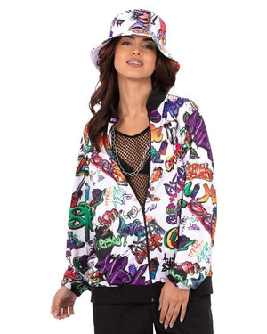 90s Hip Hop Graffiti Adult Jacket