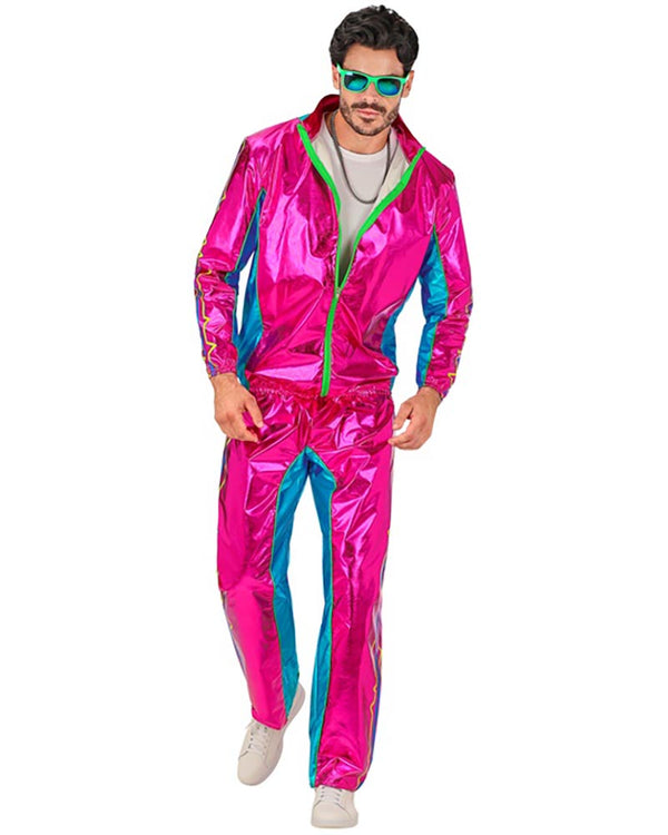 90s Pink Electronic Dance Music Adult Tracksuit