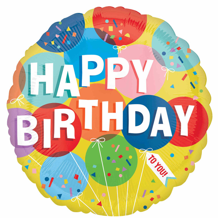 45cm Standard HX Sunny Foil Balloons Birthday