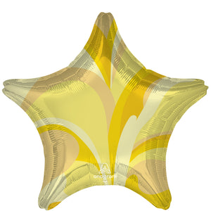 45cm Standard Star XL Gold Macro Marble Foil Balloon