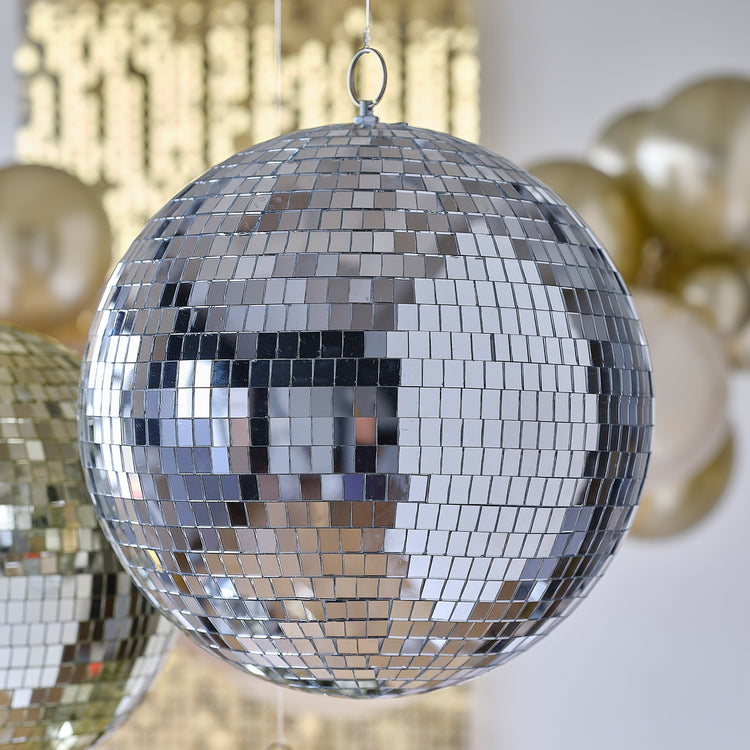 Gold Party Silver Disco Ball Large 30cm