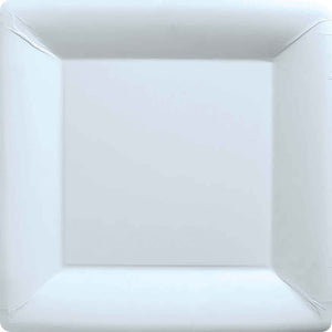 Frosty White 23cm Square Paper Plates Pack of 20