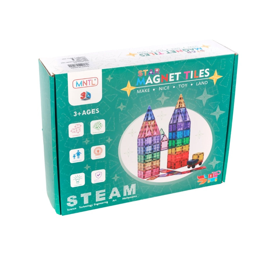 Magnetic Rainbow Tiles 108 Peices
