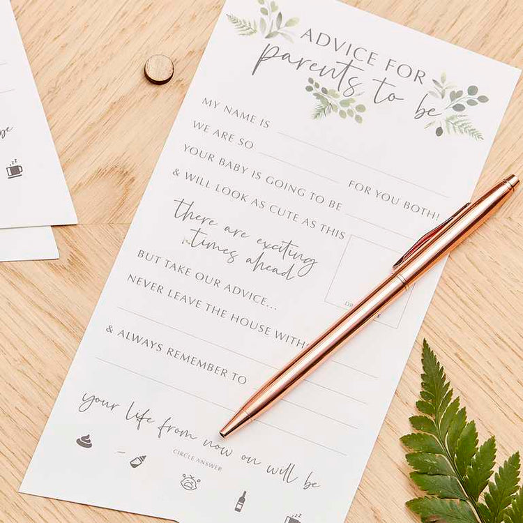 Botanical Baby Advice For The Parents Cards Pack of 10