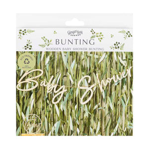 Botanical Baby Wooden Baby Shower Bunting