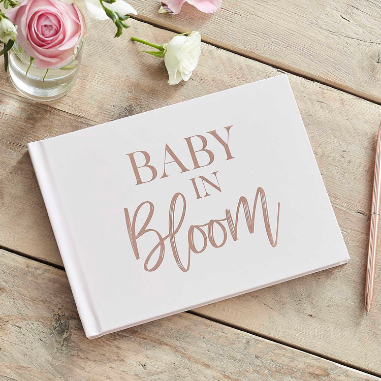 Baby in Bloom Guest Book Foiled