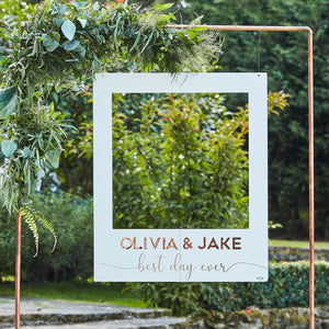 Botanical Wedding Polaroid Frame with Vinyl Stickers