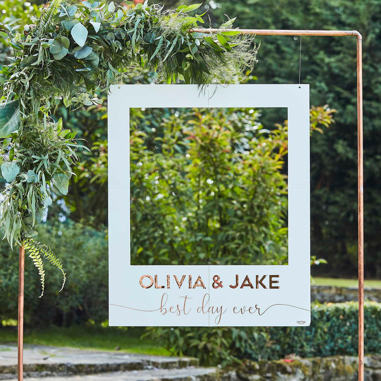 Botanical Wedding Polaroid Frame with Vinyl Stickers