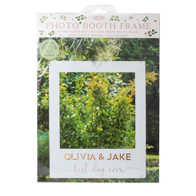 Botanical Wedding Polaroid Frame with Vinyl Stickers