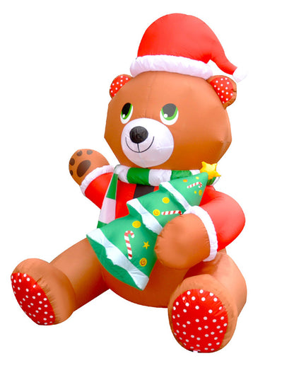 Bear with Tree Christmas Inflatable 1.8m