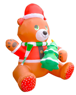 Bear with Tree Christmas Inflatable 1.8m