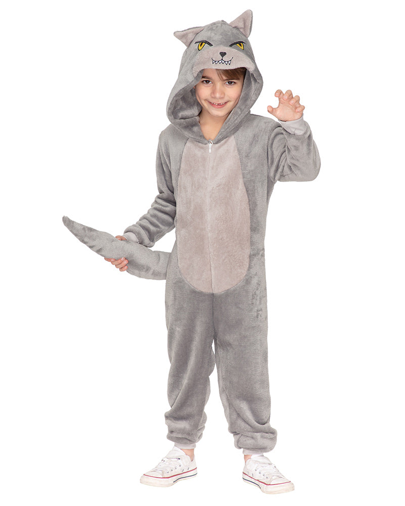 Big Bad Wolf Deluxe Kids Costume Jumpsuit