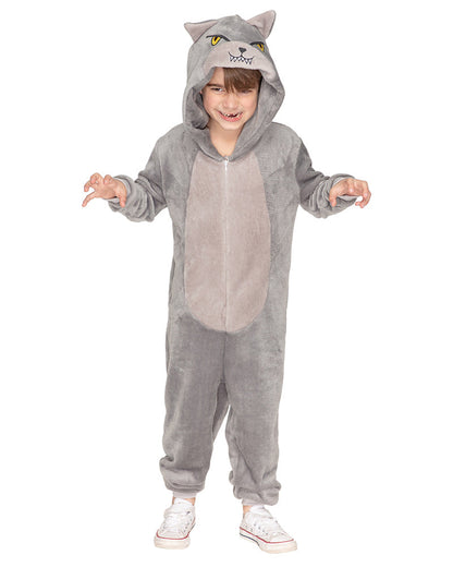 Big Bad Wolf Deluxe Kids Costume Jumpsuit