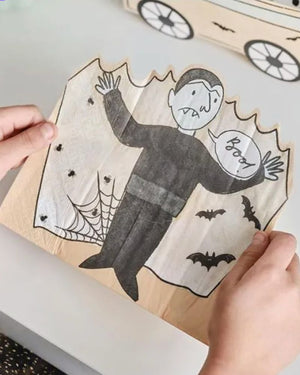 Boo Crew Vampire Shaped Halloween Paper Party Napkins