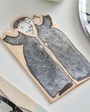 Boo Crew Vampire Shaped Halloween Paper Party Napkins