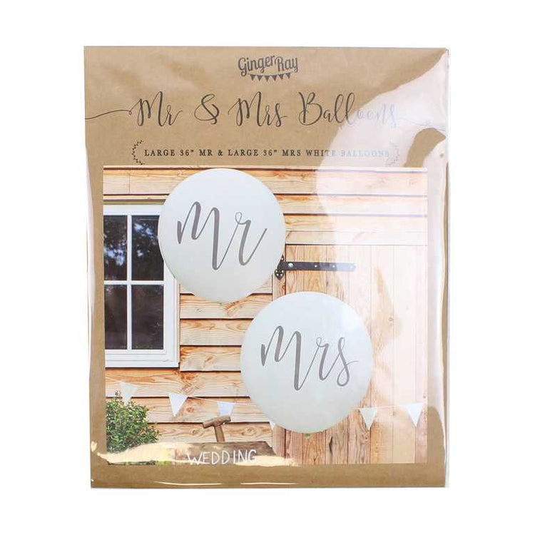 Rustic Country Balloons - 36in - Mr And Mrs Pack of 2