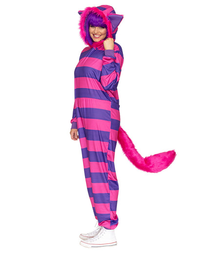 Cheshire Cat Deluxe Plus Size Adults Book Week Costume Jumpsuit