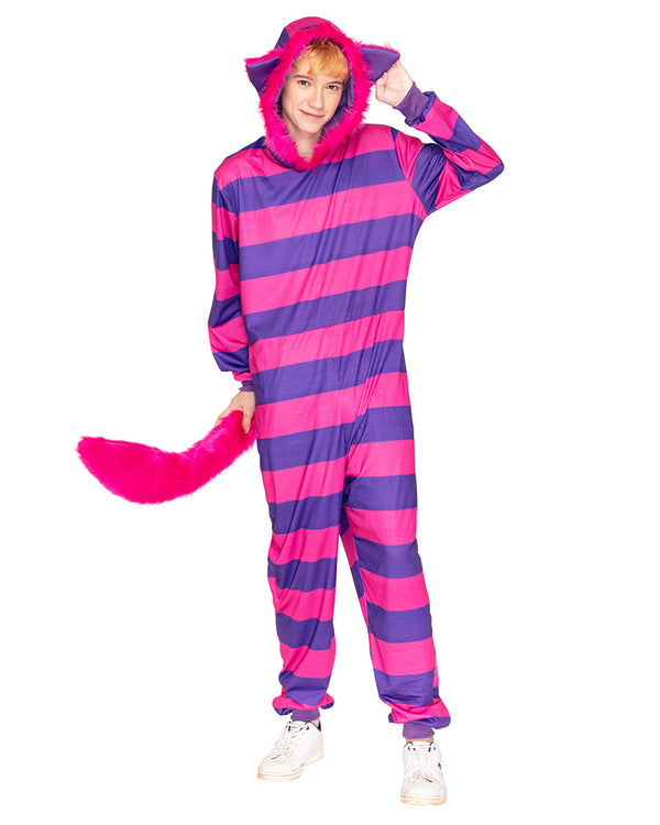 Cheshire Cat Deluxe Plus Size Adults Costume Jumpsuit