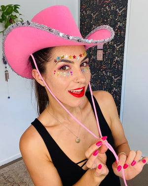 Cowboy Hat Pink Sequins