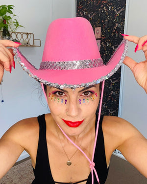 Cowboy Hat Pink Sequins