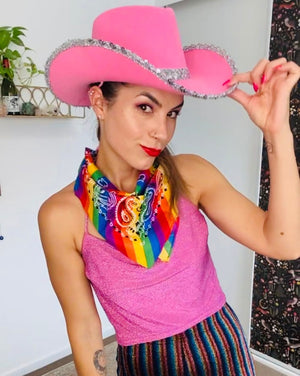 Cowboy Hat Pink Sequins