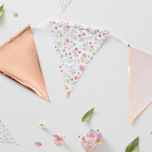 Ditsy Floral & Rose Gold Bunting