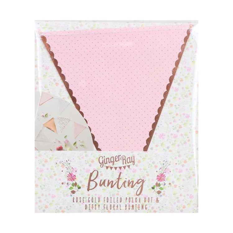 Ditsy Floral & Rose Gold Bunting