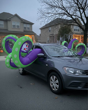 Eight Scary Octopus Tentacles with Skull Halloween Car Inflatable 3.6m (DC PLUG)