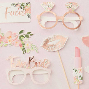 Floral Hen Party Photobooth Props Pack of 10