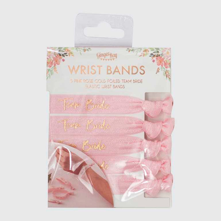 Floral Hen Party Hair Band Tie Pack of 5