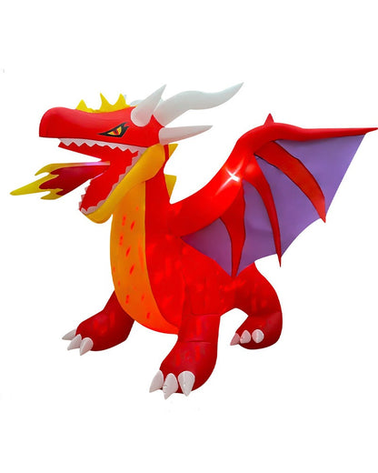 Fire Breathing Dragon with LED Lights Inflatable 1.8m