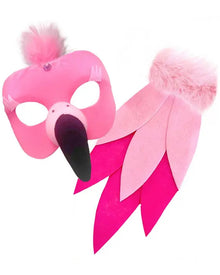 Flamingo Deluxe Eyemask and Tail Set