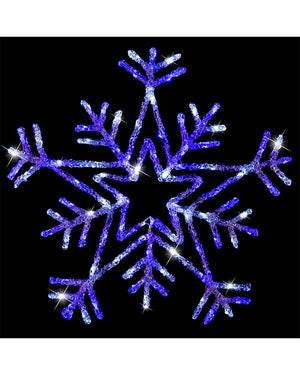 Flash Acrylic Christmas LED Snowflake 65cm