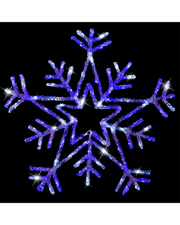 Flash Acrylic Christmas LED Snowflake 65cm