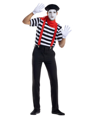 French Mime Plus Size Mens Costume